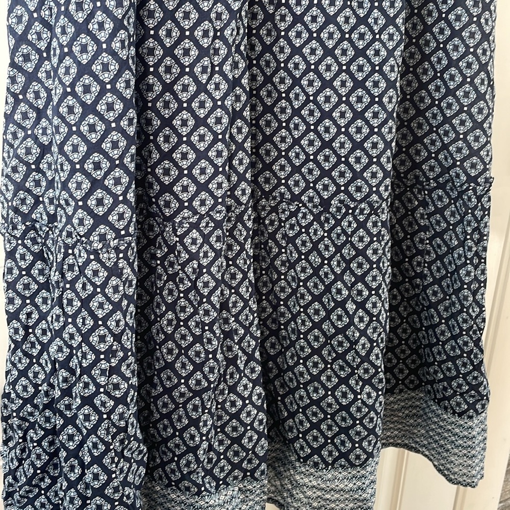 Vineyard Vines Chelsea Geo Navy Smocked Midi Dress, X-Small - Picture 4 of 6
